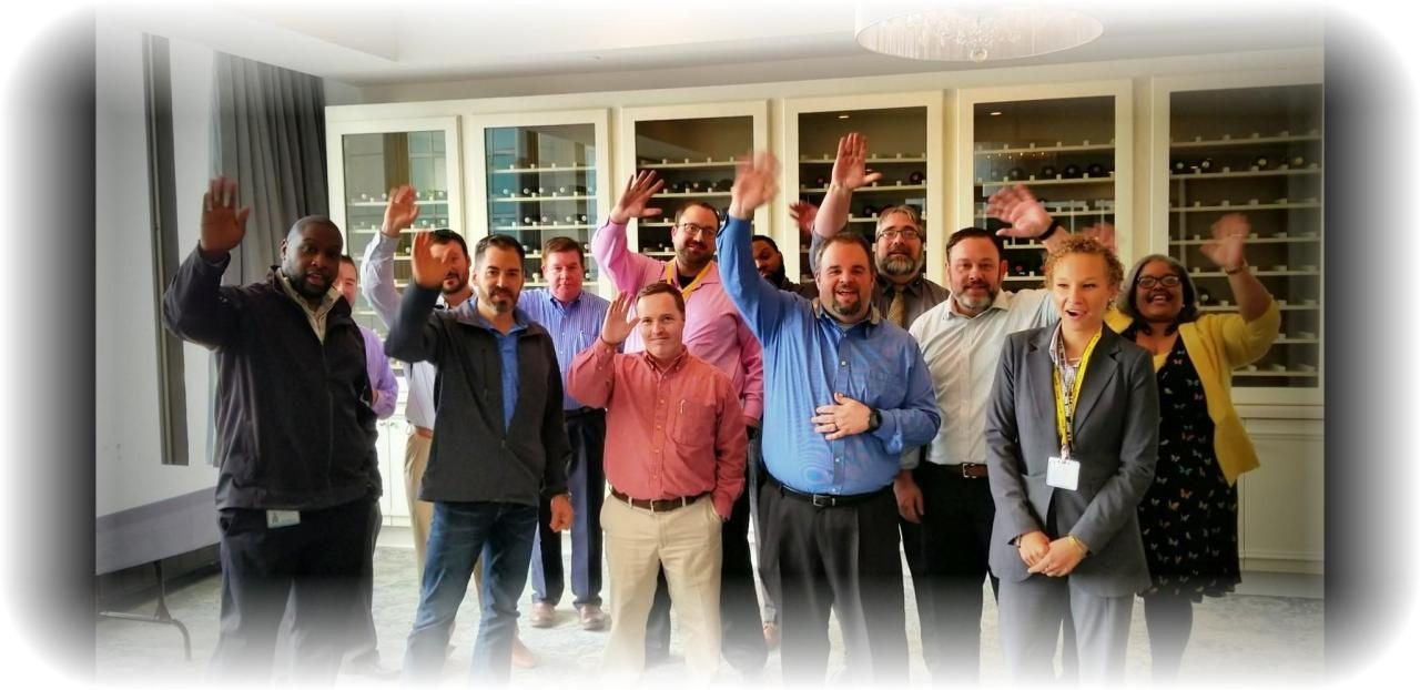 Jim Cripps with his leadership team