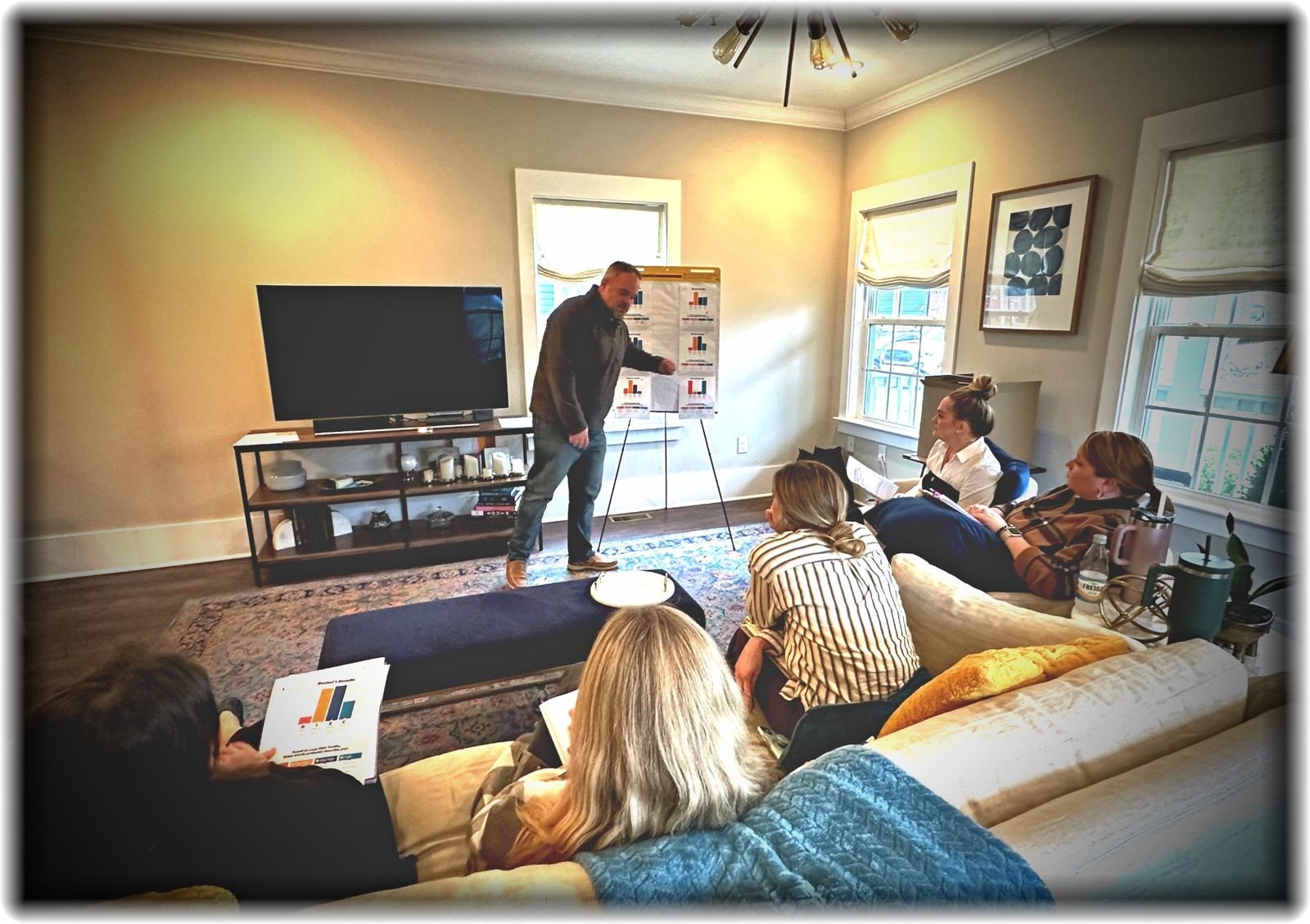 Jim Cripps leading a small-group training session